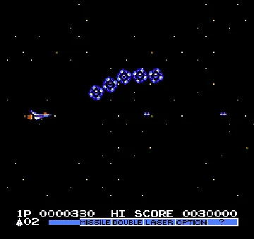 Gradius II (Japan) (En) screen shot game playing